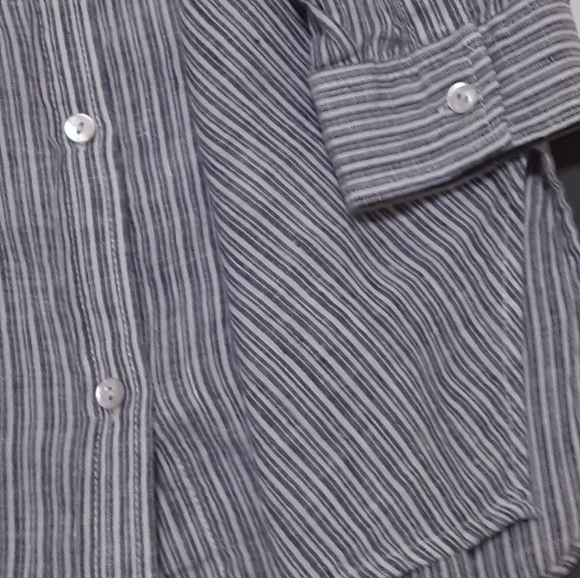 ARTISAN * NY 100% Linen LS Button Up Shirt Size Small - Picture 7 of 7